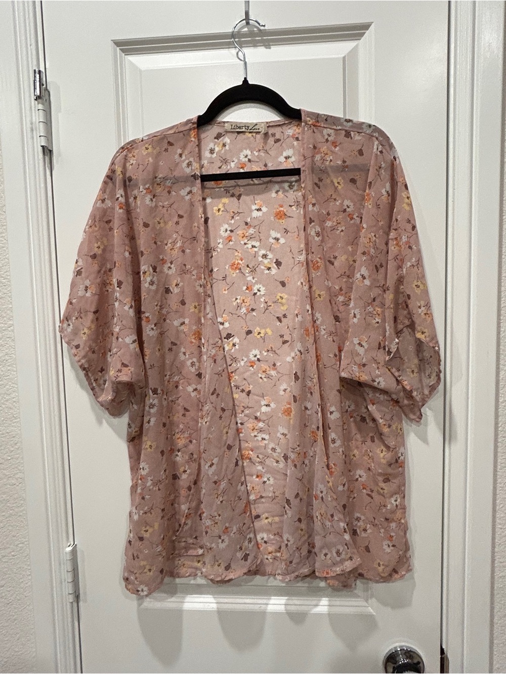 Liberty Love Blush Floral Open-Front Tunic